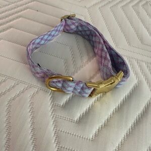 The Foggy Dog Purple and Gold Checkered Dog Collar